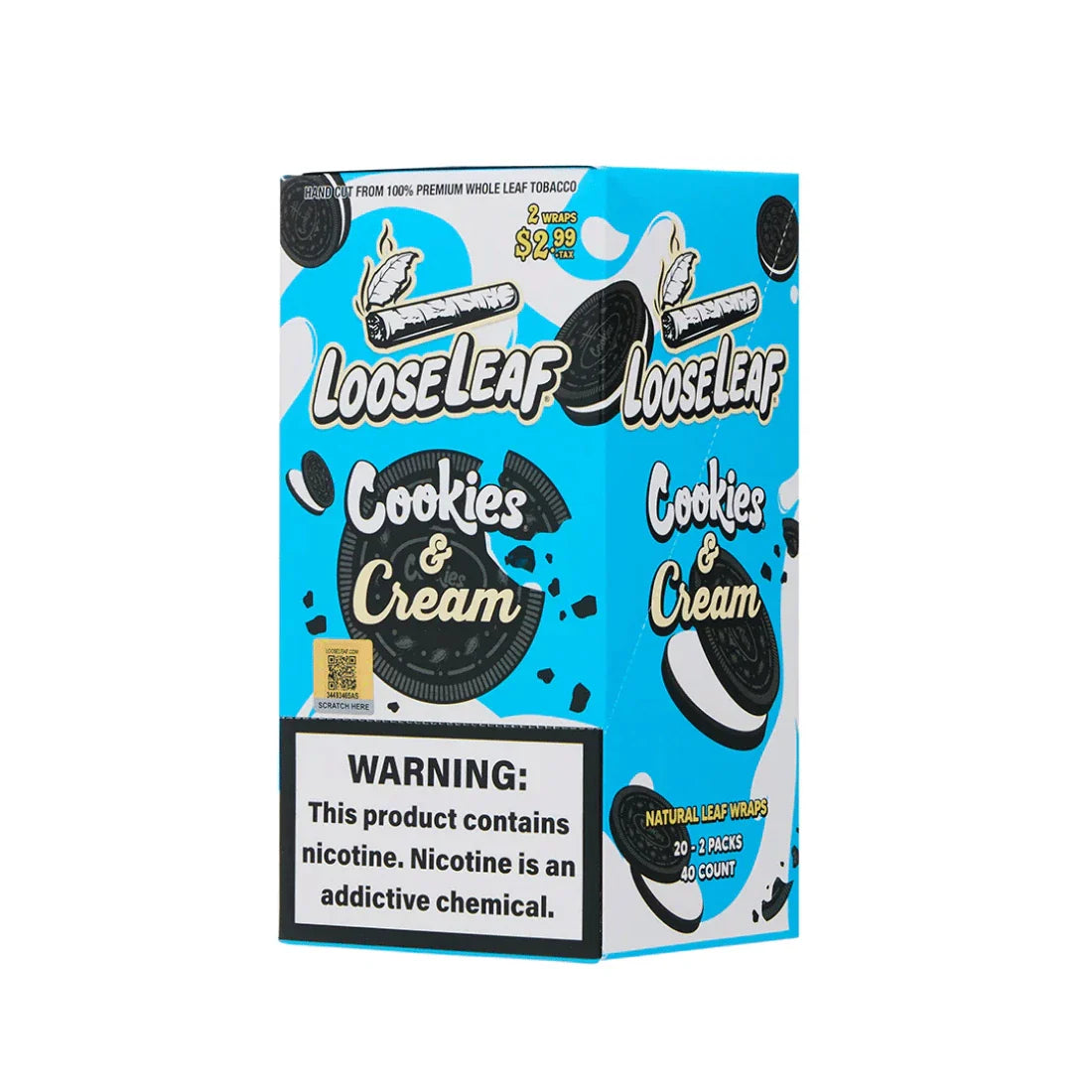 Premium loose leaf wraps natural tobacco leaf wrap product