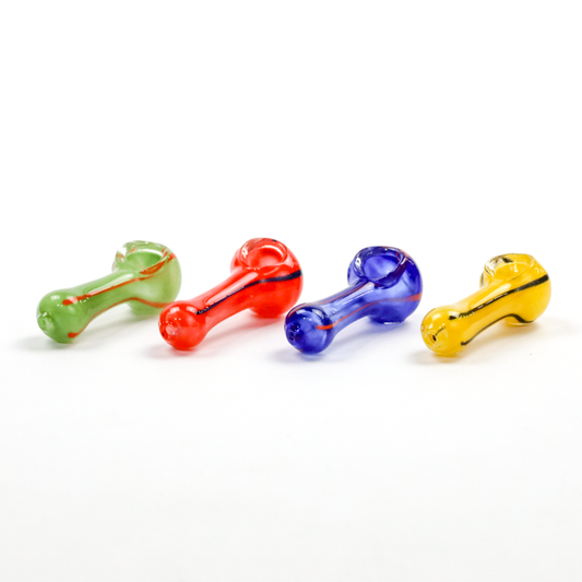 Small 1.5 inch mini glass pipe portable compact hand pipe
